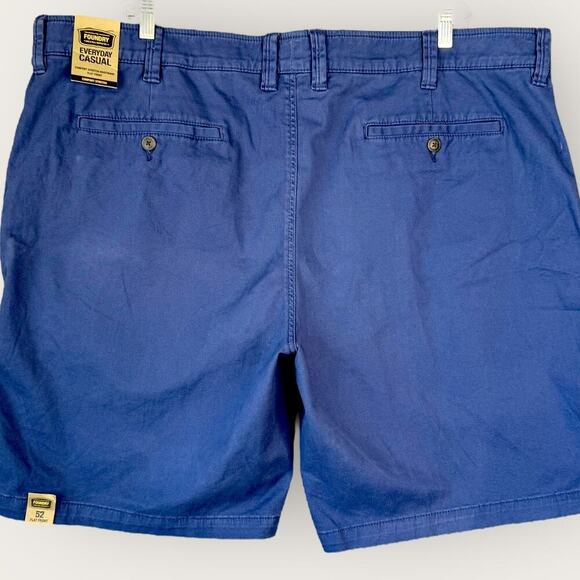 Foundry Casual Comfort Stretch Chino Shorts Classic Flat Front Men Size 52 Blue - Picture 4 of 15